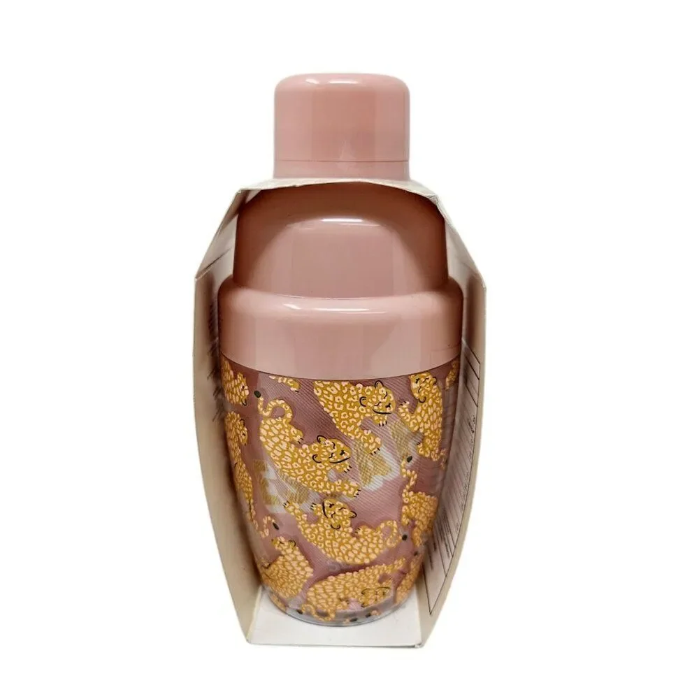 SUNNYLIFE Carry On Cocktail Kit Call of the Wild Cheetah Leopard Big Cat 9 Piece